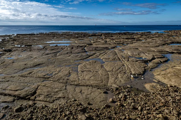 Guilvinec Stone Plajı Fransa Nın Brittany Kentindeki Finistere Atlantik Sahili — Stok fotoğraf