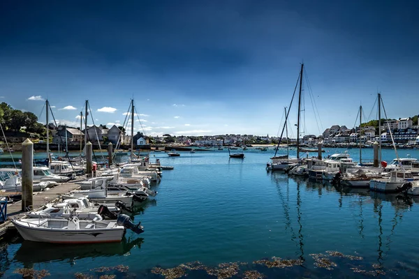 Boten Haven Van City Audierne Aan Finistere Atlantische Kust Bretagne — Stockfoto
