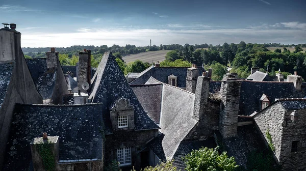 法国布列塔尼莫尔比汉省的风景如画的Rochefort Terre村 — 图库照片