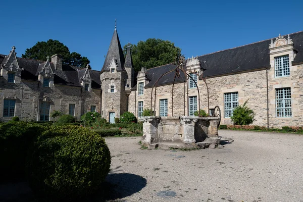 Chateau Castle Picturesque Village Rochefort Terre Het Departement Morbihan Bretagne — Stockfoto