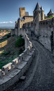 Occitania, Fransa 'da Ortaçağ Şehir Carcassonne Olağanüstü Kalesi