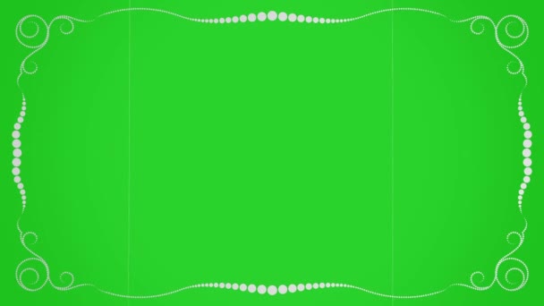 Retro Effect Het Groene Scherm Een Vintage Gereconstrueerd Filmframe Uit — Stockvideo
