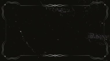 The effect of retro film with damage and scratches. A re-created film frame from the silent movies era. Old Silent Film Style Frame. Vintage film.
