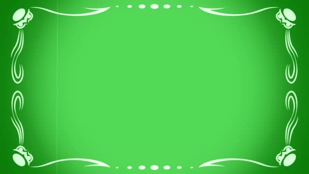 Κλασική Κορνίζα Ρετρό Επίδραση Στην Πράσινη Οθόνη Ένα Vintage Recreated — Αρχείο Βίντεο