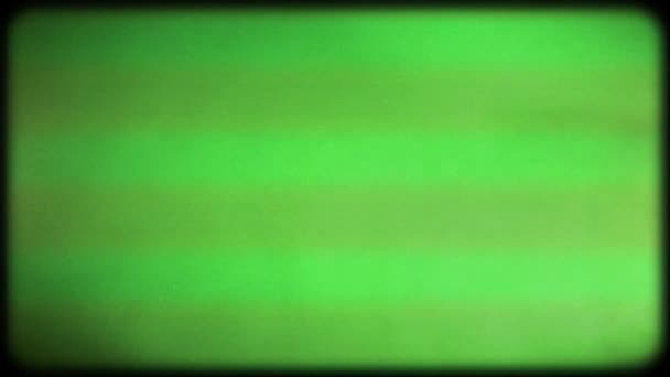 Stripes Interference Old Screen Effect Kinescope Retro Noise Flicker Green — Vídeo de Stock