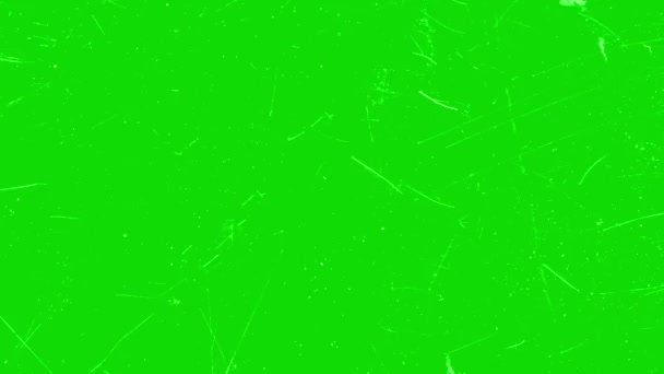 Scratches Damage Green Screen Vintage Film Effects Effect Old Green — Video Stock