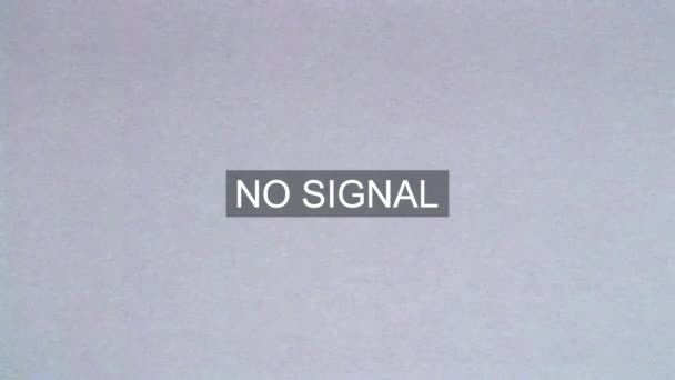 Sinyal Yok Metniyle Vhs Geçişi Çerçeve Görüntü Oluşturulurken Üstüste Koymak — Stok video