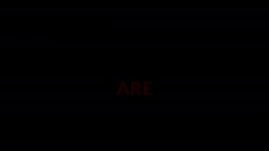 Metin animasyonu - Hazır mısın? Video oyunları ve oyun videoları için pop-up metin. Siyah arkaplanda metin canlandırması. Kaplamalar ve geçişler için. Video oyunu, eğlence ve dijital arayüz