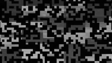 Dijital arıza. Siyah ve beyaz pikselleme. Arıza etkisi. Renkli piksel gürültüsü ile görüntü sinyalinde hasar. Piksel tahılı. Analog televizyonun soyut sesi.