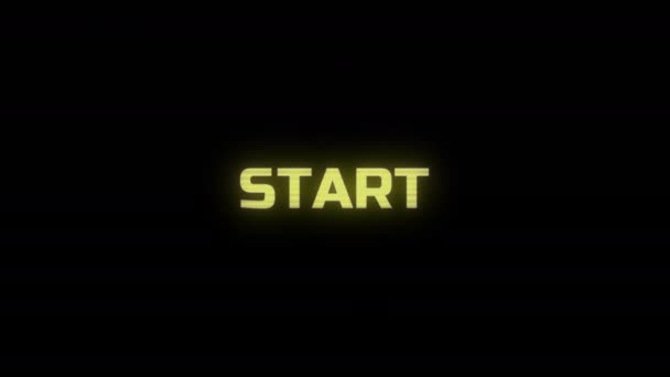 Текстовая Анимация Start Level You Win Game Набор Всплывающих Текстов — стоковое видео