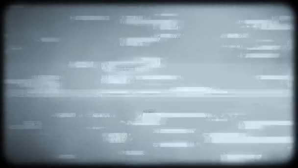 Arıza Katot Işın Tüpü Crt Televizyonunun Siyah Beyaz Ekranı Eski — Stok video