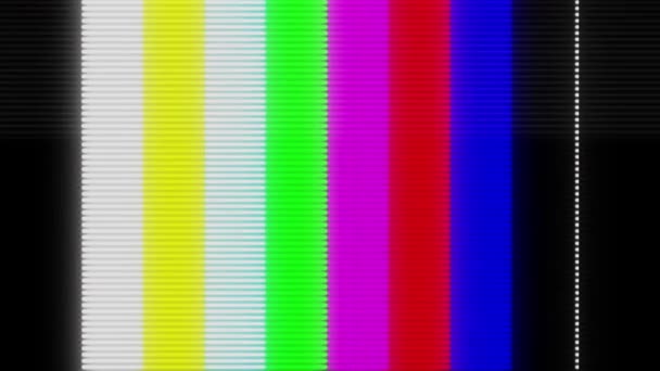 Цветные Панели Smpte Эффектами Листания Стробоскопа Технические Проблемы Цветовой Полосой — стоковое видео