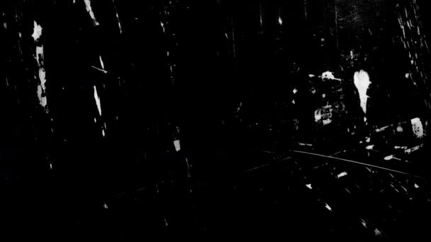 Винтажный Телевизор Белыми Царапинами Повреждениями Эффект Старого Фильма Ретро Фильм — стоковое видео