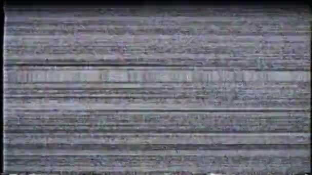 Vhs Glitches Static Noise Background Digital Noise Flickers Signal Vhs — Stock Video