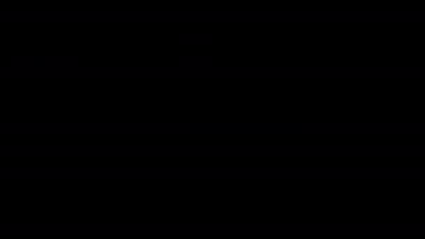 Текстова Анімація Чорному Тлі Model Film Спливаюча Текстова Зберігач Екрану — стокове відео