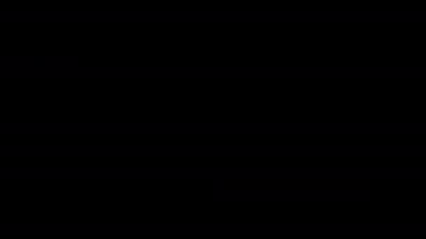 Кінець Вінтажний Інтро Відтворена Кінокамера Епохи Німого Кіно Показує Текст — стокове відео