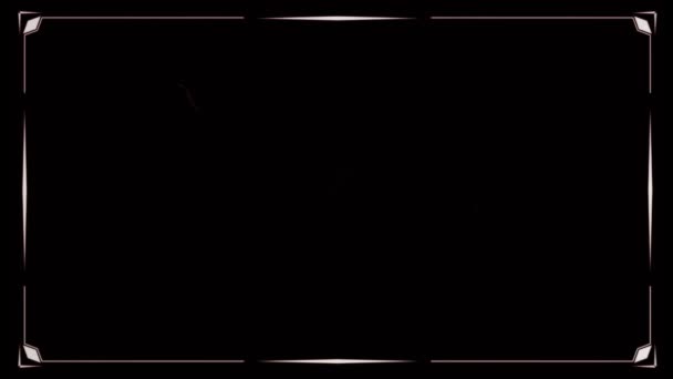 Винтажный Эффект Восстановленный Кадр Эпохи Немого Кино Образцовая Рамка Стиле — стоковое видео