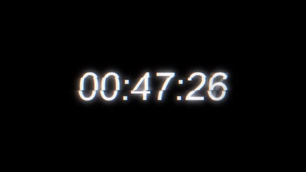 Глюк Тайм Зворотній Відлік Синхронізації Режимі Реального Часу Однієї Хвилини — стокове відео