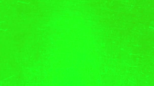 レトロエフェクトによるクロマケイ ヴィンテージフリッカーの背景 グリーンスクリーンにフィルムグレインノイズ 歪み汚れ ライトリーク オーバーレイに最適 スクラッチテクスチャ — ストック動画