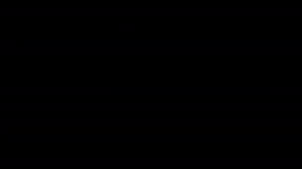 メリークリスマス ホリデーアニメーションビデオ 白いテキストが黒い画面に表示されます 4Kについて — ストック動画