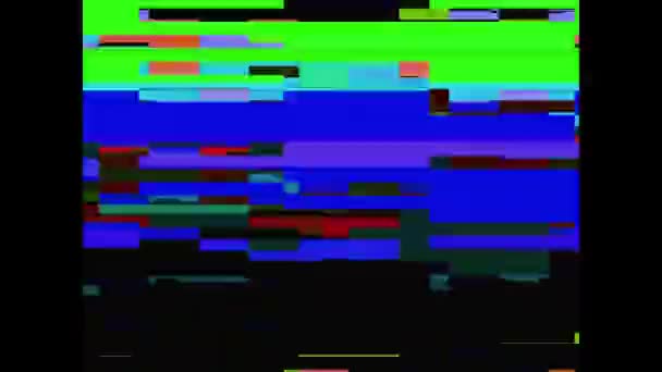 Chybová Estetika Chybné Vizuální Chyba Videa Pixelated Digital Color Noise — Stock video