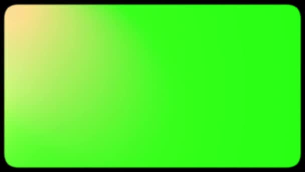 Zelená Obrazovka Světlem Crt Simulace Efektu Staré Televize Kinezoskopem Zelené — Stock video