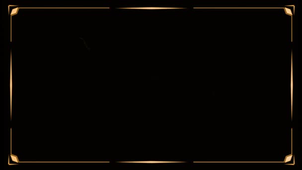 Évjárat Esztétikáját Némafilm Korára Emlékeztető Arany Kerettel Rekonstruálni Klasszikus Némafilmek — Stock videók