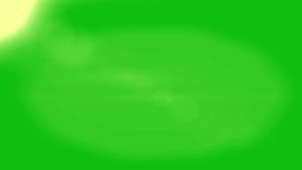 Perdite Luce Sfondo Verde Sovrapposizioni Brillamento Delle Lenti Sfondo Chromakey — Video Stock