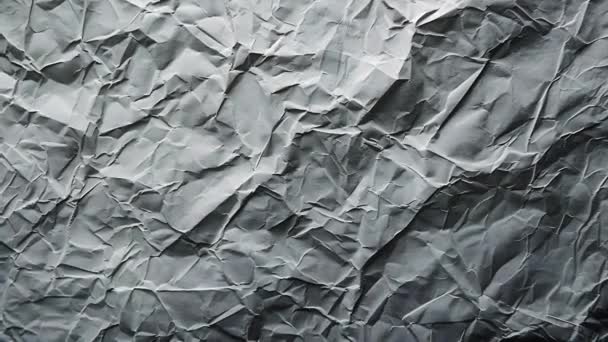 Latar Belakang Tekstur Lembaran Kertas Kusut Yang Bergerak Ruang Kosong — Stok Video