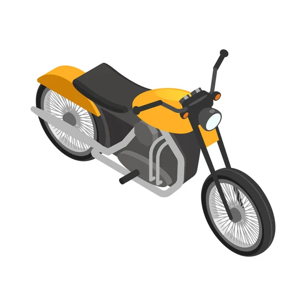 Moderna Icona Isometrica Moto Vettoriale Illustrazione — Vettoriale Stock