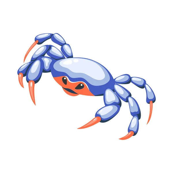 Colored Sea Crab Isometric Icon Vector Illustration — Stock Vector