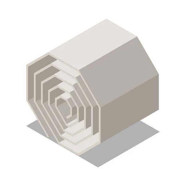 Icône Isométrique Industrie Métallurgique Avec Illustration Vectorielle Complète — Image vectorielle