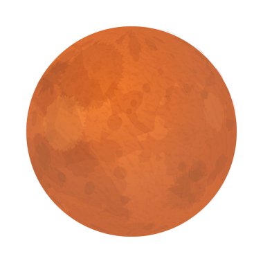 Mars gezegeni izometrik simgesi beyaz arkaplan 3d vektör illüstrasyonu