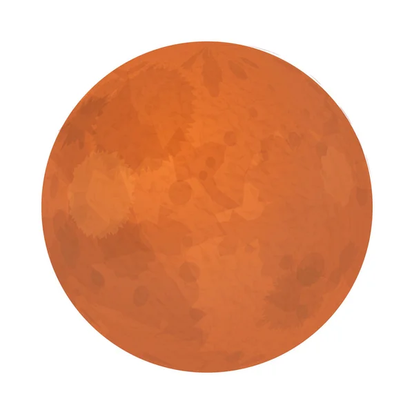 Icona Isometrica Del Pianeta Marte Sfondo Bianco Illustrazione Vettoriale — Vettoriale Stock
