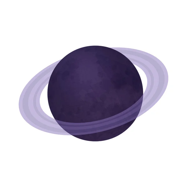 Szaturnusz Bolygó Gyűrűkkel Izometrikus Ikon Vektor Illusztráció — Stock Vector