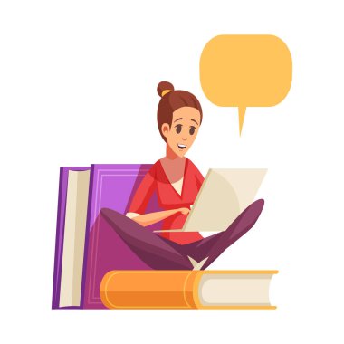 Çevrimiçi video eğitimi öğrenme kursları, boş arkaplan vektörü illüstrasyonunda karalama tarzı resimler ile kompozisyon