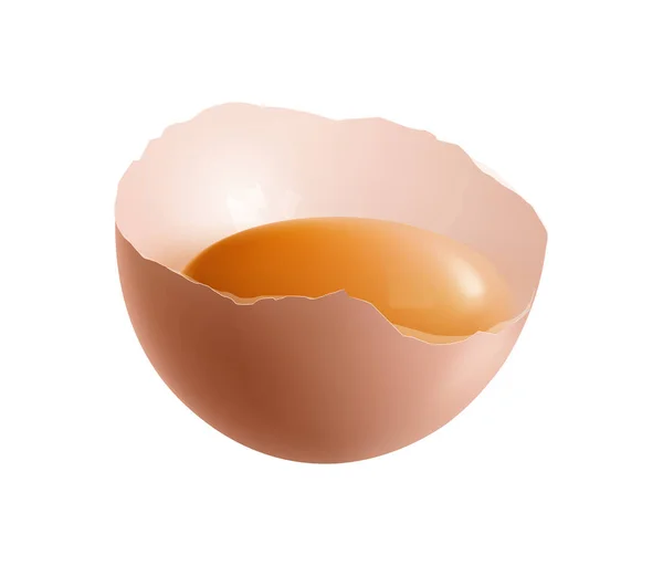 Composição Ovos Galinha Com Imagem Alimento Realista Isolada Ilustração Vetorial — Vetor de Stock