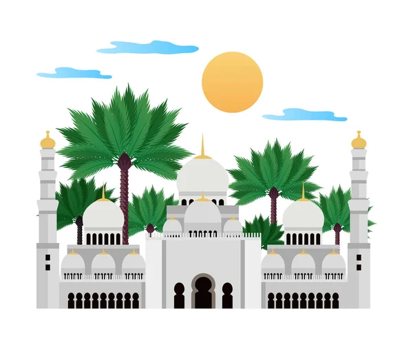 Composición Turística Los Emiratos Árabes Unidos Con Imágenes Viaje Aisladas — Vector de stock