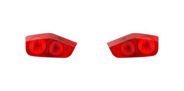 Realisztikus Auto Fényszórók Összetétele Elszigetelt Képeket Autó Parkolási Szünet Fények — Stock Vector