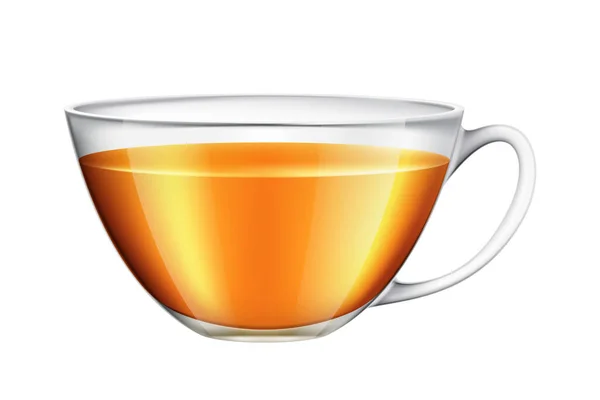 Herbata Warzenia Worek Realistyczny Skład Ikoną Napoju Herbacianego Pustym Tle — Wektor stockowy