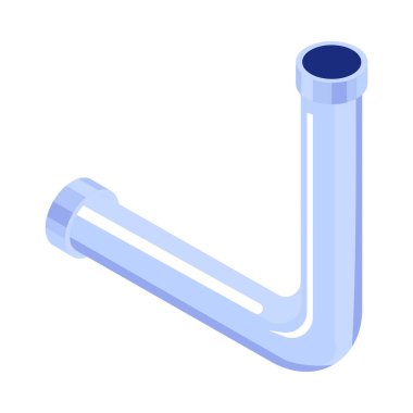 Beyaz arka planda izole edilmiş su tesisatçısı bileşimi 3d vektör illüstrasyonu