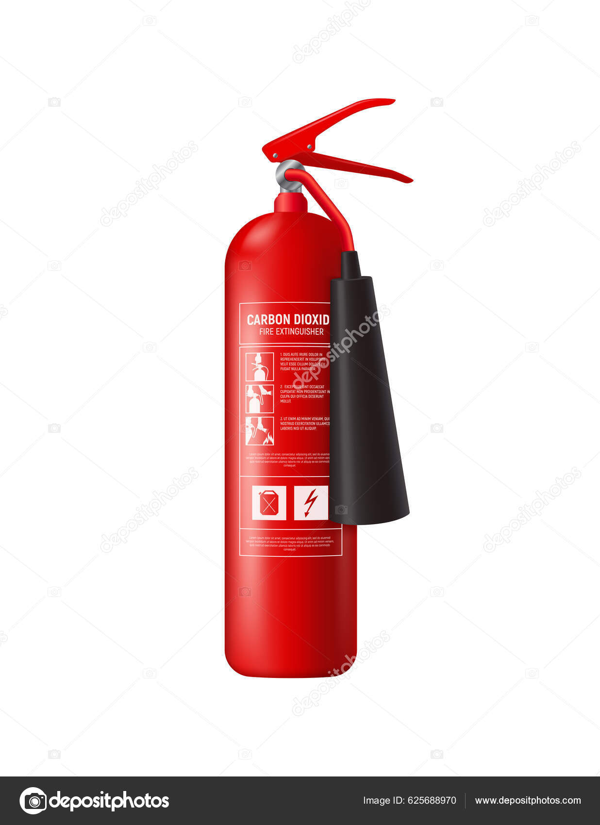 Fire Extinguisher Infographic Composition Realistic Image Fire Fighting