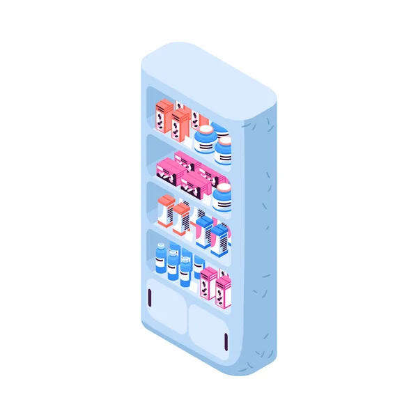 Composizione Farmacia Isometrica Con Icona Medicina Isolata Sfondo Bianco Illustrazione — Vettoriale Stock