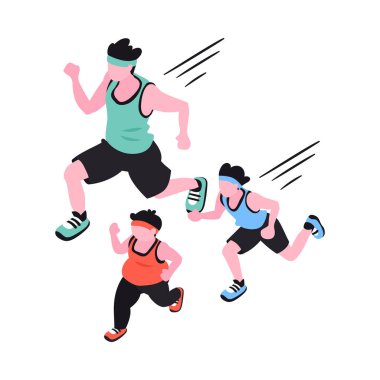 Isometric pozitif negatif ebeveynlik çocuk aile kompozisyonu insan karakterleri vektör illüstrasyonu