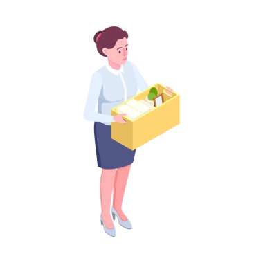 İnsan kaynakları ile izometrik insan bileşimi boş arkaplan vektör illüstrasyonunda izole edilmiş görüntü