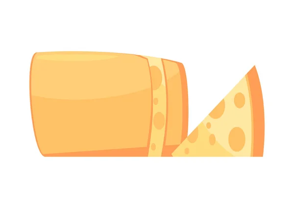 ピザの組成と分離された食品成分画像背景ベクトル図 — ストックベクタ