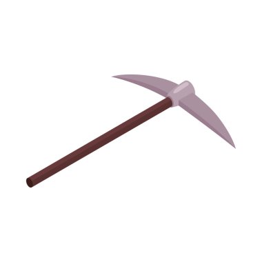 Boş arkaplanda izole edilmiş maden aracının görüntüsüne sahip Isometric mayın bileşimi 3d vektör illüstrasyonu