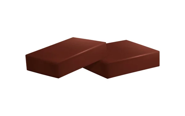 黒の背景ベクトル図上の茶色の液体の形を持つチョコレートバター現実的な組成 — ストックベクタ
