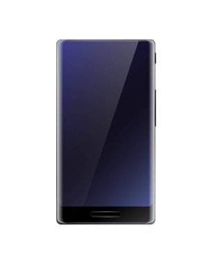 Parlak dokunmatik cep telefonu vektör illüstrasyonunun izole edilmiş ön görüş görüntüsüne sahip akıllı telefonlar gerçekçi bileşimi