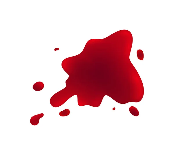 Blood Splatters Blots Drips Realistic Composition Traces Red Liquid Blank — Stock Vector